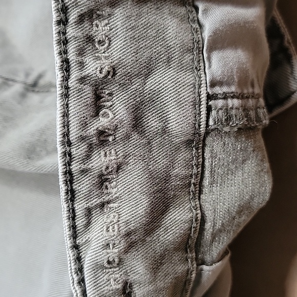 American Eagle Size 4 Washed Khaki Green Paper Bag Highest Rise Mom Shorts - Picture 12 of 15